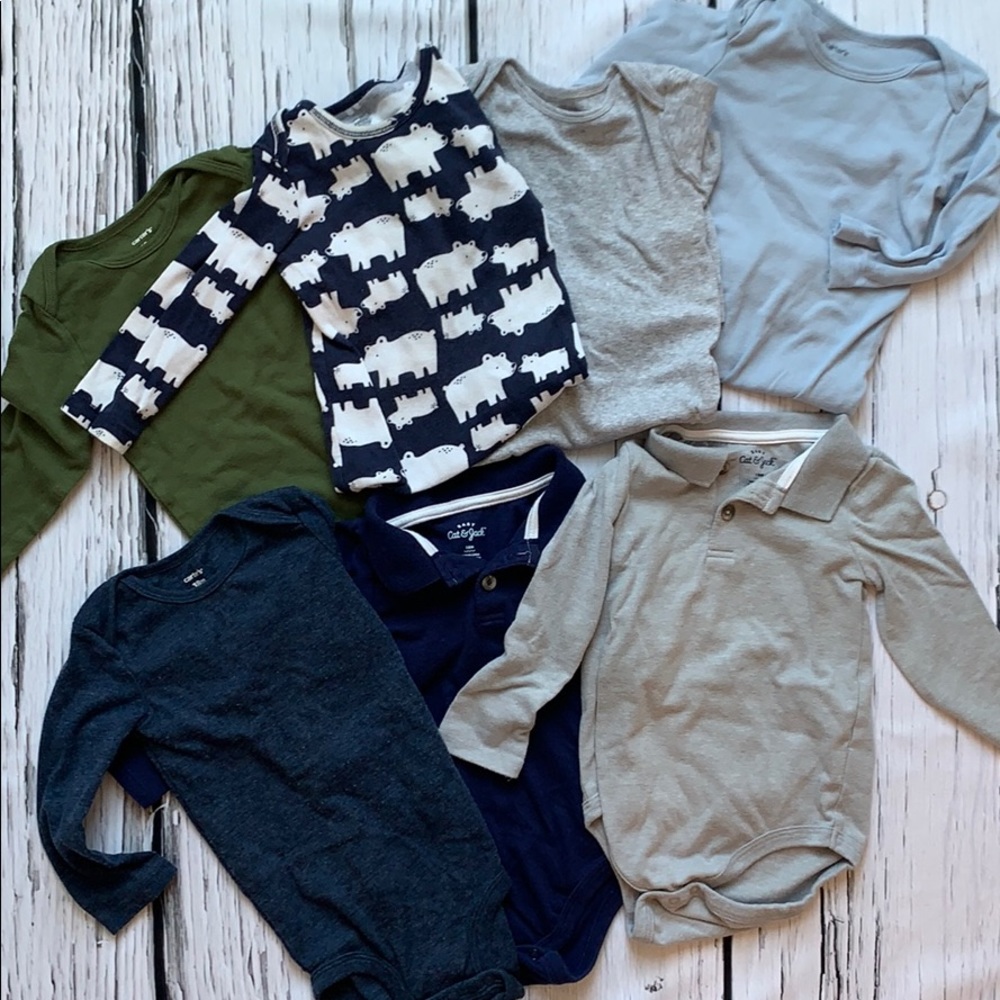 Boys long sleeve bodysuits